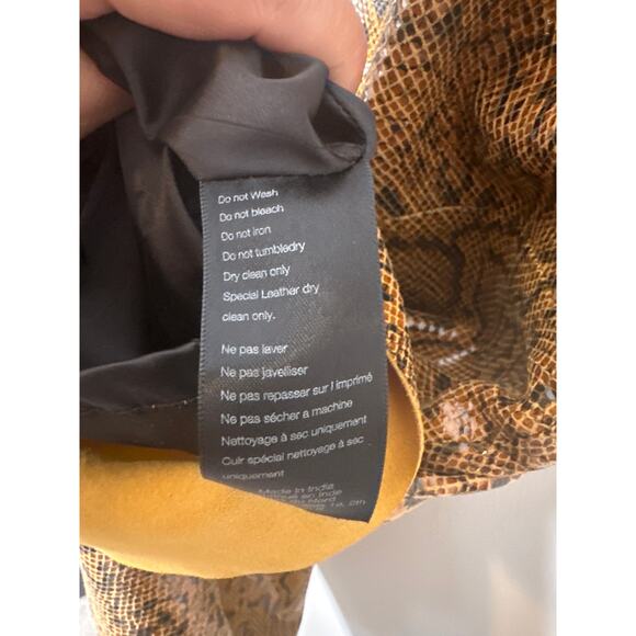 Notes Du Nord Mercy Snake Embossed Leather Dress Lamb Leather Size 40 (US 10) - Picture 10 of 10